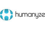 A logo with a blue and white circular design next to the word "humanyze" in lowercase letters.