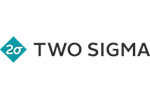 Logo of Two Sigma featuring a teal diamond shape with "2σ" and the company name in black text.