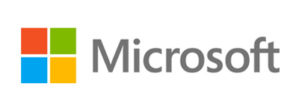 The image is the Microsoft logo, featuring four colored squares forming a larger square next to the word "Microsoft" in gray text.