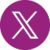 A white "X" symbol inside a purple circle, possibly representing a logo or brand icon.